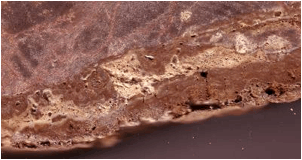 relics of carbonate melt Singra impact breccia Rubielos de la Cérida impact basin, Spain