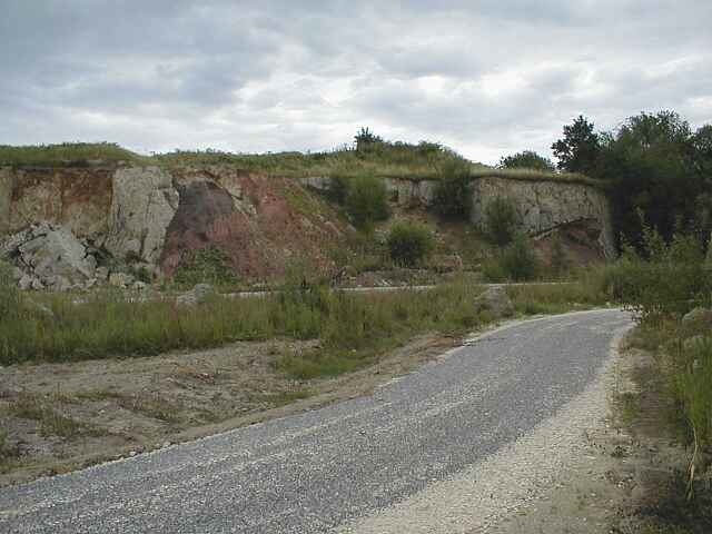 Ries crater ejecta in a quarry, Bunte breccia and suevite, Aumühle