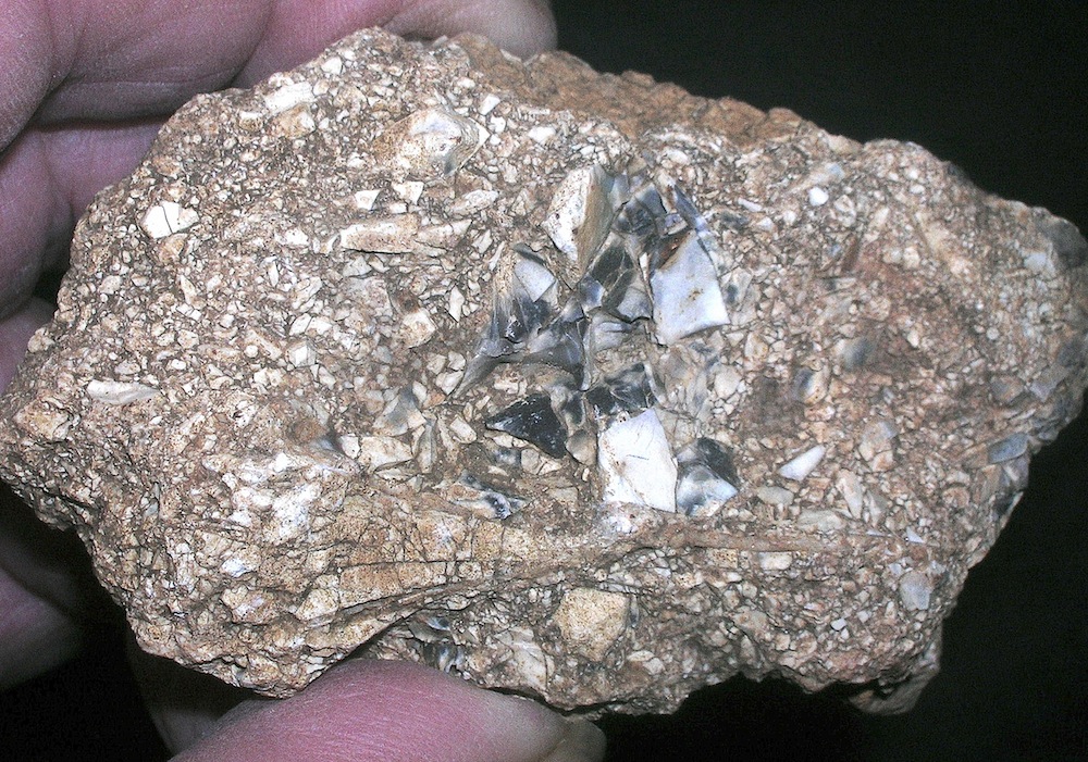 chert nodule monomictic breccia from Malmian limestone; Ries crater, 