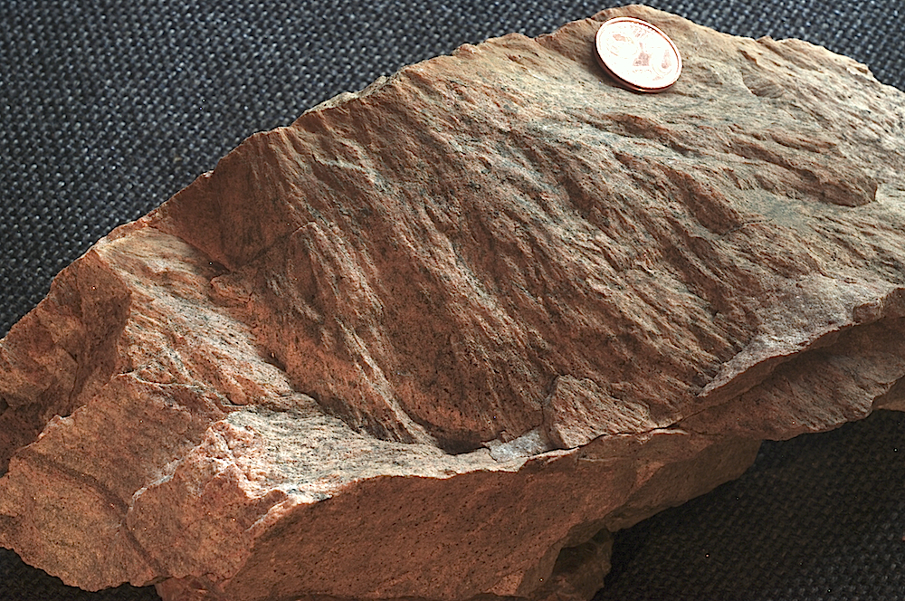 shatter cones in quartzitic rock, Siljan ring impact structure, Sweden