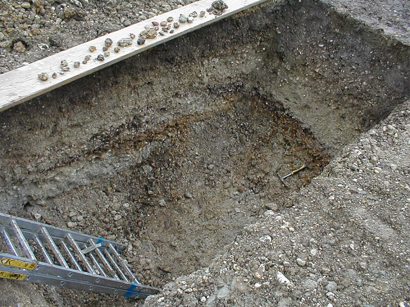 excavation of the Tüttensee impact ejecta deposit, Chiemgau impact