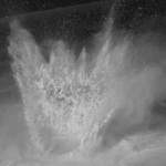 video freeze image of experimental impact
