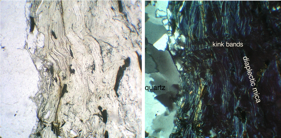 diaplectic glass from mica in quartzite cobble Chiemgau impact