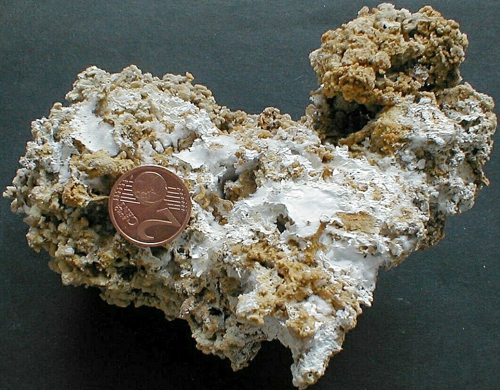 relics of carbonate melt (white), Rubielos de la Cérida impact basin