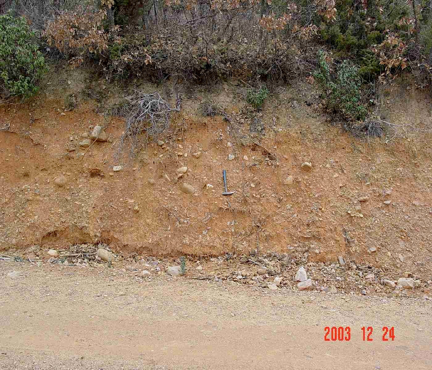 exposure of the lower unit of the Pelarda Fm. ejecta, Azuara impact structure