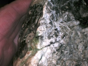 detail of the vitrified quartzite cobble, Chiemgau impact event
