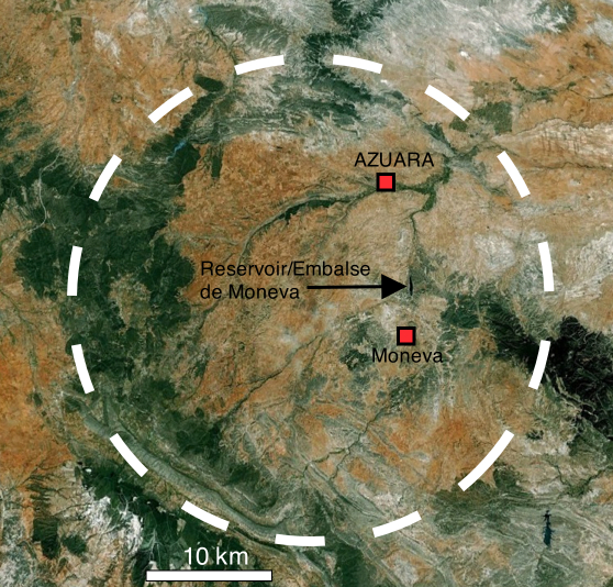 Google Earth Azuara impact structure