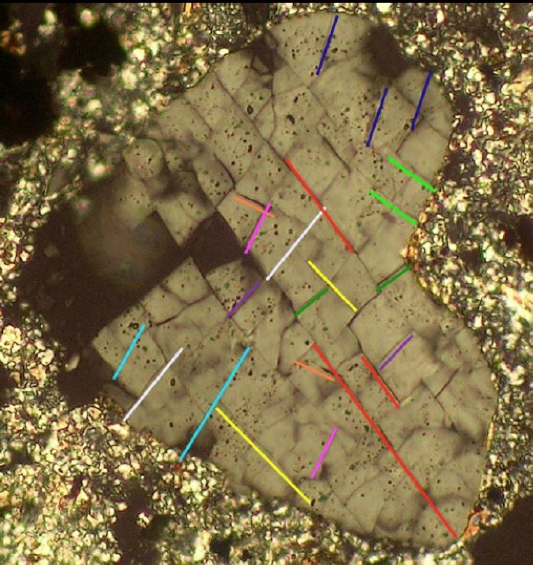 planar fractures multiple sets in quartz Nalbach Saarland impact