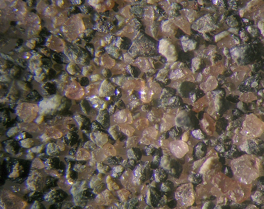 pink quartz grains - formation in the Chiemgau meteorite impact event